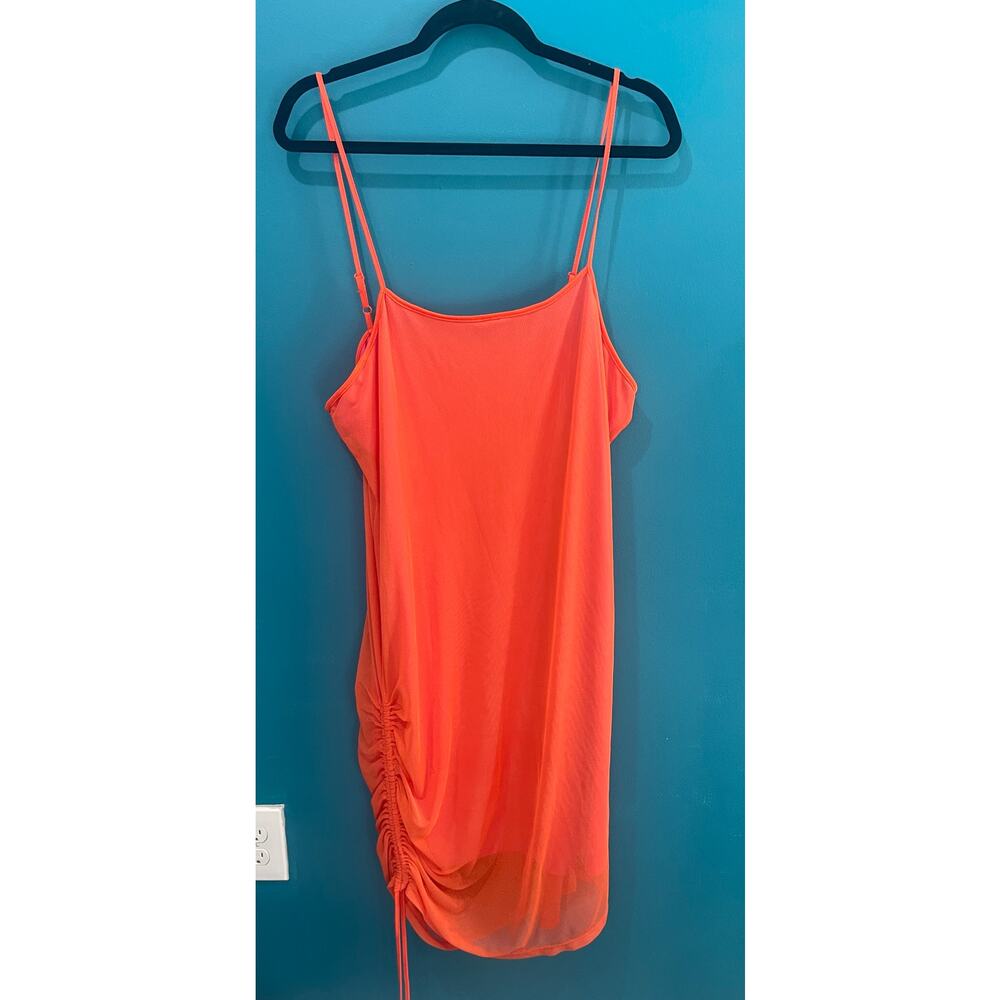 2X Orange Spaghetti Strap Dress